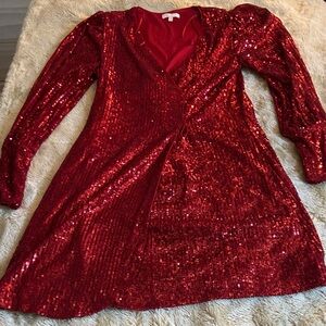 GB Girls Red Sequin Dress